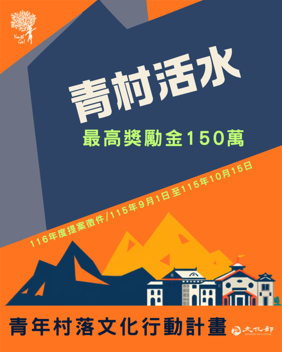 【轉知】文化部116年「青年村落文化行動計畫」徵件正式開跑！系統已開放，即刻受理提案囉！圖片